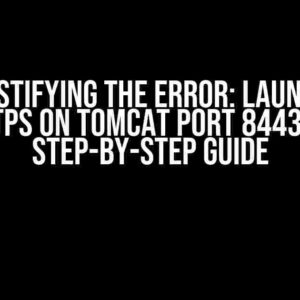 Demystifying the Error: Launching HTTPS on Tomcat Port 8443 – A Step-by-Step Guide